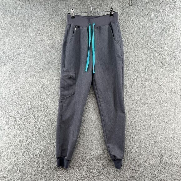 FIGS Zamora High Waisted Jogger Gray Scrub Pants Extra Small XS - Picture 3 of 14